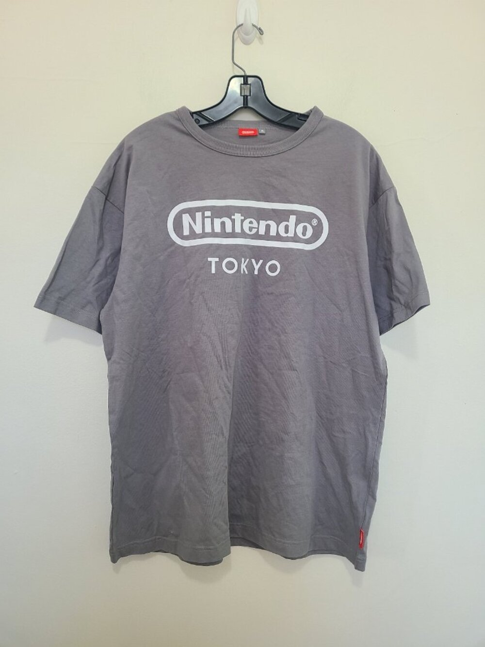 NWOT Nintendo Tokyo Official Store Logo T-Shirt Mens XL Gray Cotton Japan